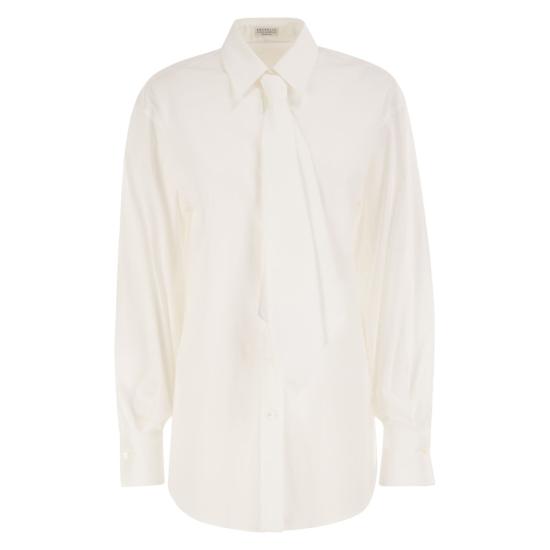 26FW 브루넬로 쿠치넬리 블라우스/셔츠 M0091M3A56 WHITE