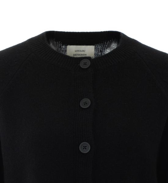 26FW 루루 드 세종 가디건 HEIKE BLACK Black - LOULOU DE SAISON