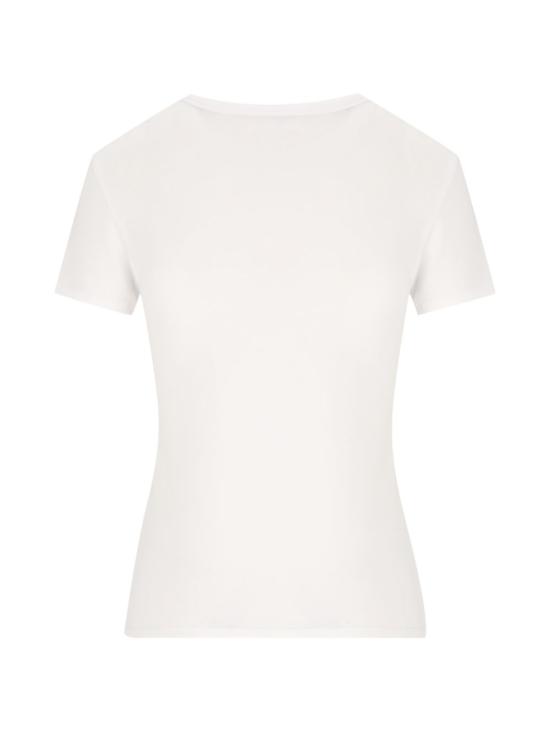 26FW 셀린느 리브드 코튼 저지 반팔 티셔츠 RX0SU 3O2401OB WHITE - CELINE