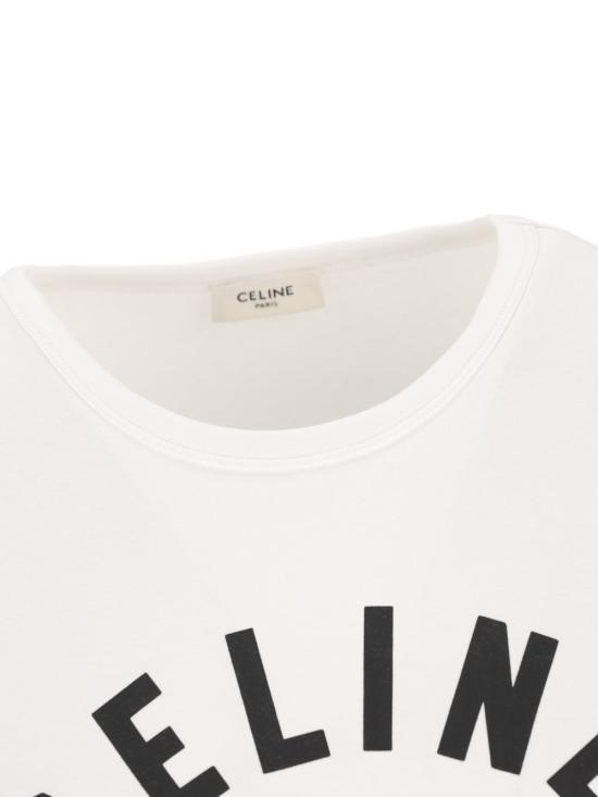 26FW 셀린느 리브드 코튼 저지 반팔 티셔츠 RX0SU3O24 01OB WHITE - CELINE