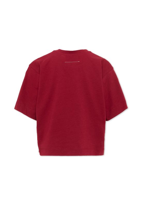 26FW [키즈] MM6 메종마르지엘라 티셔츠 M61134 MM04I M6403 BORDEAUX - MM6 MAISON MARGIELA