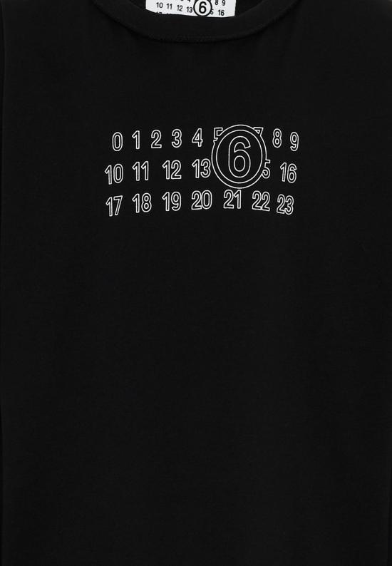 26FW [키즈] MM6 메종마르지엘라 티셔츠 M61132 MM04I M6900 BLACK - MM6 MAISON MARGIELA