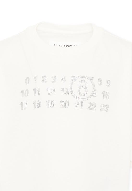 26FW [키즈] MM6 메종마르지엘라 티셔츠 M61134 MM04I M6102 IVORY - MM6 MAISON MARGIELA