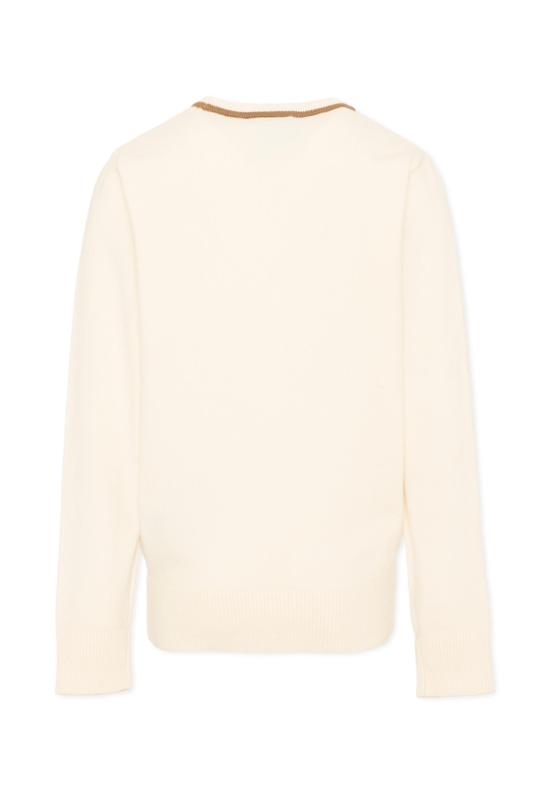 26FW [키즈] 트루사르디 캐시미어 니트 TBA26038MA O WHITE C OFF WHITE IVORY - TRUSSARDI
