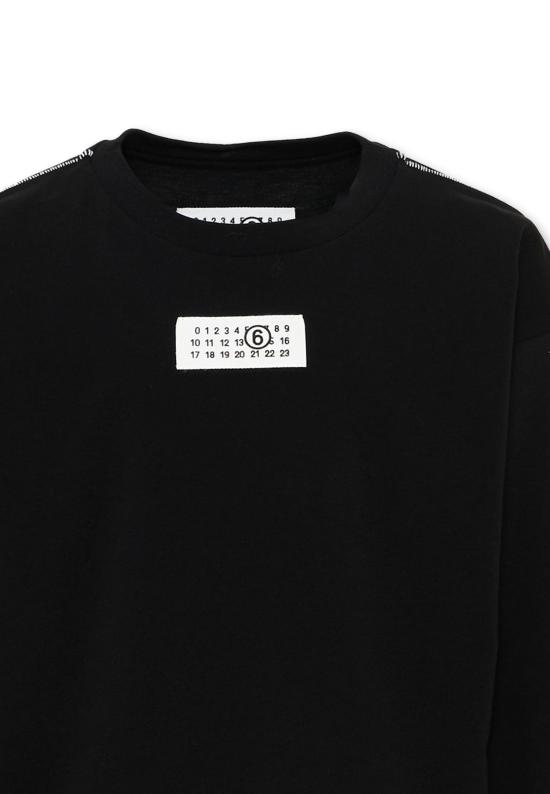 26FW [키즈] MM6 메종마르지엘라 티셔츠 M61164 MM04I M6900 BLACK - MM6 MAISON MARGIELA
