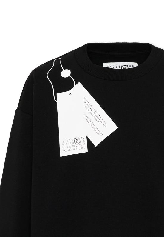 26FW [키즈] MM6 메종마르지엘라 니트/스웻셔츠 M61157 MM02X M6900 BLACK - MM6 MAISON MARGIELA
