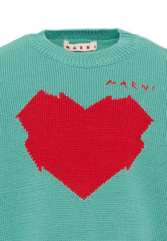 26FW [키즈] 마르니 캐시미어 니트 M02017 M00XT 0M545 GREEN - MARNI