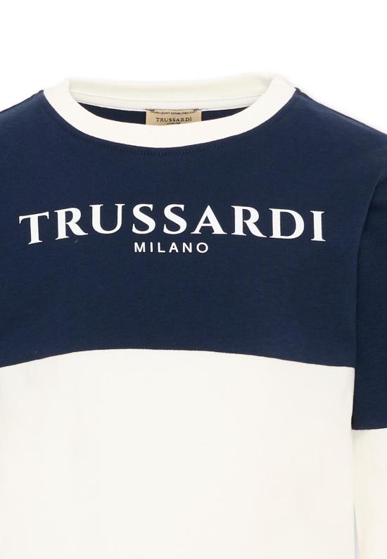 26FW [키즈] 트루사르디 티셔츠 TIA26055TS O WHT BL N OFF WHITE IVORY - TRUSSARDI