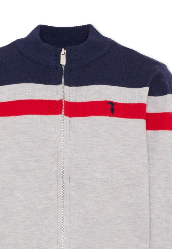 26FW [키즈] 트루사르디 가디건 TIA26049MA RED C BN G RED CHERRY BLUE - TRUSSARDI