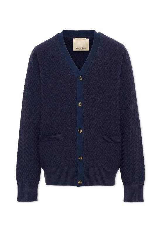 26FW [키즈] 트루사르디 가디건 TBA26059CD BLUE NAVAL BLUE NAVAL