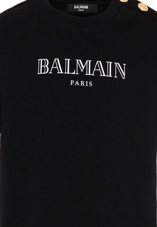 26FW [키즈] 발망 티셔츠 BZ8H51 Z3672 930BC BLACK - BALMAIN