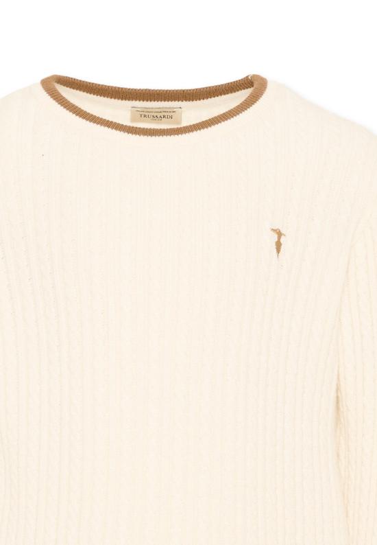 26FW [키즈] 트루사르디 니트/스웻셔츠 TIA26084MA O WHITE C OFF WHITE IVORY - TRUSSARDI