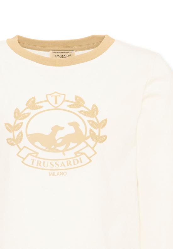 26FW [키즈] 트루사르디 티셔츠 TIA26112TS O WHT KHAK OFF WHITE IVORY - TRUSSARDI