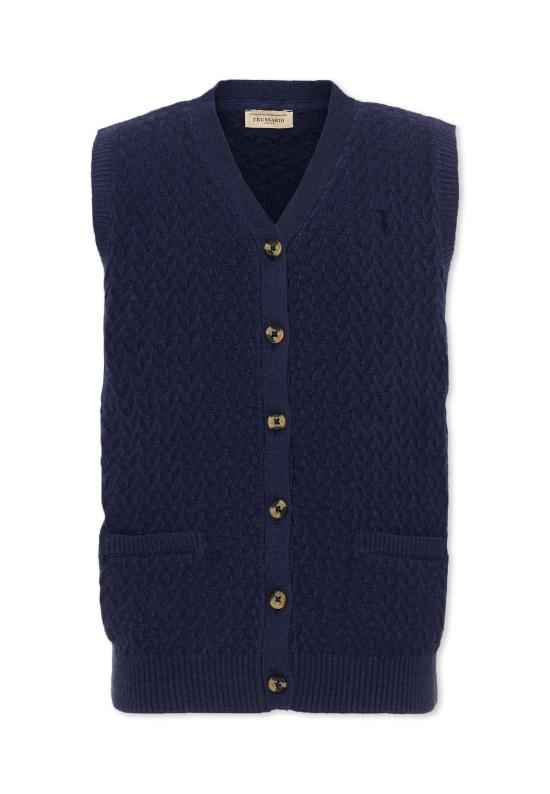 26FW [키즈] 트루사르디 니트 베스트 TIA26013GL BLUE NAVAL BLUE NAVAL