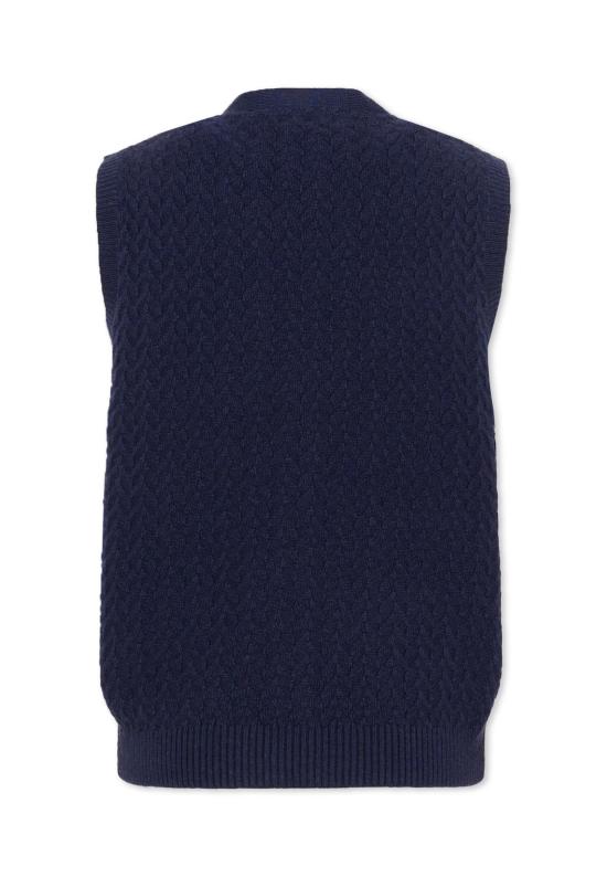 26FW [키즈] 트루사르디 니트 베스트 TIA26013GL BLUE NAVAL BLUE NAVAL - TRUSSARDI