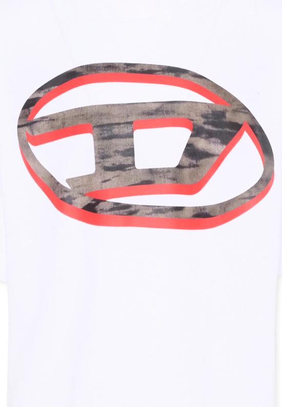 26FW [키즈] 디젤 티셔츠 J02969 KYA1Y K100 WHITE - DIESEL