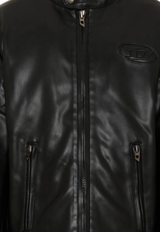26FW [키즈] 디젤 가죽 자켓 J02945 KXB9D K900 BLACK - DIESEL