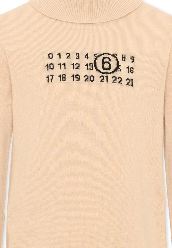 26FW [키즈] MM6 메종마르지엘라 니트/스웻셔츠 M61064 MM06Q M6712 BEIGE - MM6 MAISON MARGIELA
