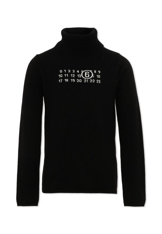 26FW [키즈] MM6 메종마르지엘라 니트/스웻셔츠 M61064 MM06Q M6900 BLACK