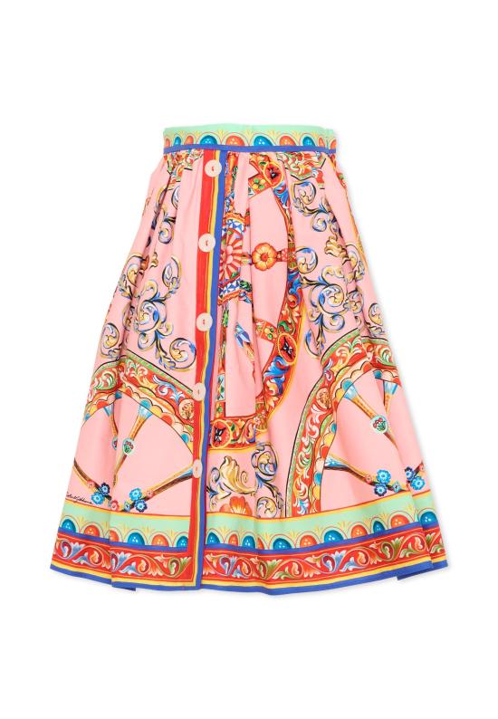 26FW [키즈] 돌체앤가바나 스커트 L56I22 FI5O1 HF6CK MULTICOLOR - DOLCE & GABBANA
