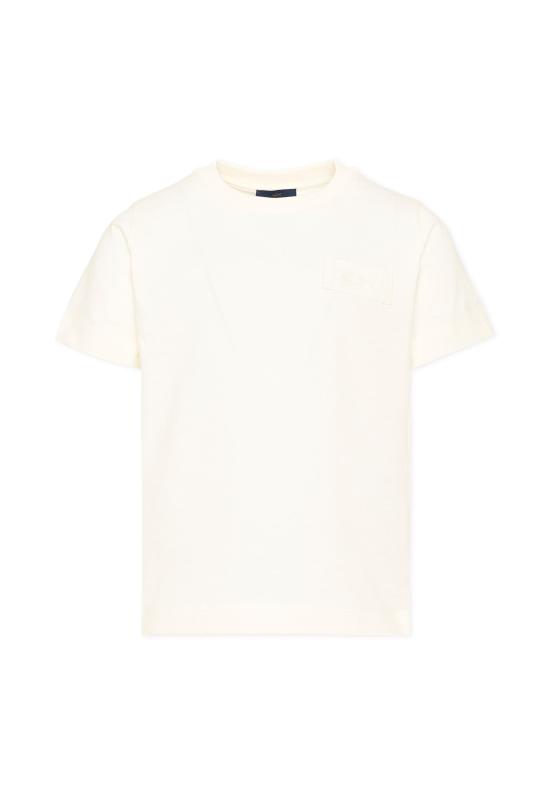 26FW [키즈] 폴앤샤크 티셔츠 WMM00E LAA01 10057 IVORY