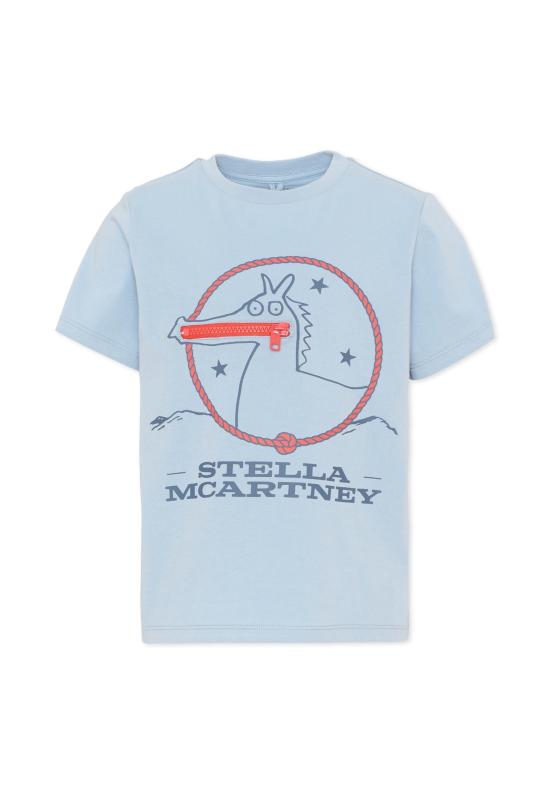 26FW [키즈] 스텔라 맥카트니 티셔츠 TZ8P51 Z3772 61E LIGHT BLUE - STELLA MCCARTNEY