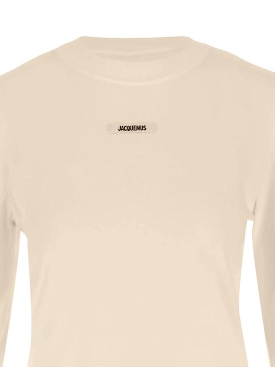 26FW 자크뮈스 그로그랭 로고 롱슬리브 티셔츠 TSW00155AJ00124 130 LIGHT BEIGE - JACQUEMUS