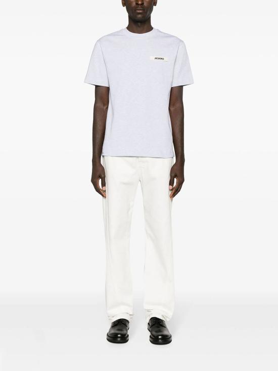 26FW 자크뮈스 그로그랭 로고 티셔츠 TSM00133AJ00226 950 GREY - JACQUEMUS