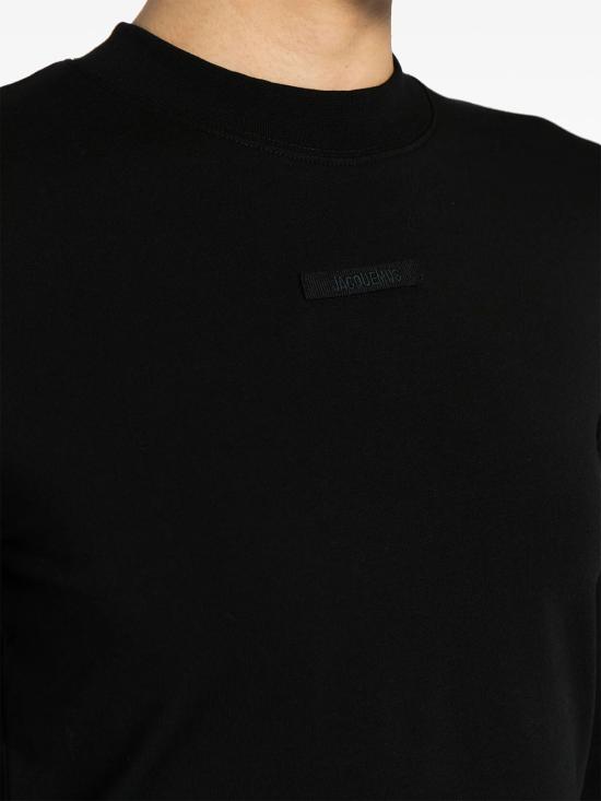 26FW 자크뮈스 그로그랭 로고 롱슬리브 티셔츠 TSW00155AJ00124 990 BLACK - JACQUEMUS