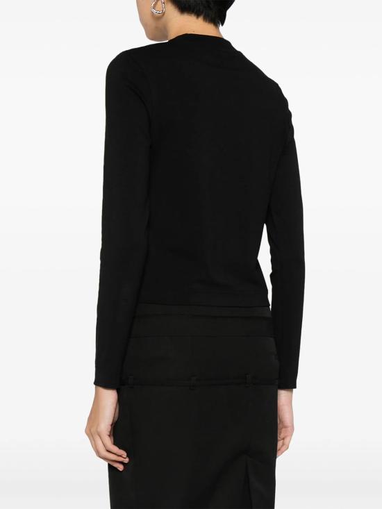 26FW 자크뮈스 그로그랭 로고 롱슬리브 티셔츠 TSW00155AJ00124 990 BLACK - JACQUEMUS