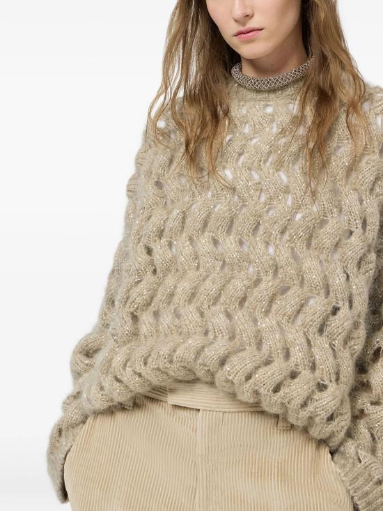 26FW 브루넬로 쿠치넬리 스웨터 MNT347520 CMG59 BEIGE STRACCIATELLA - BRUNELLO CUCINELLI
