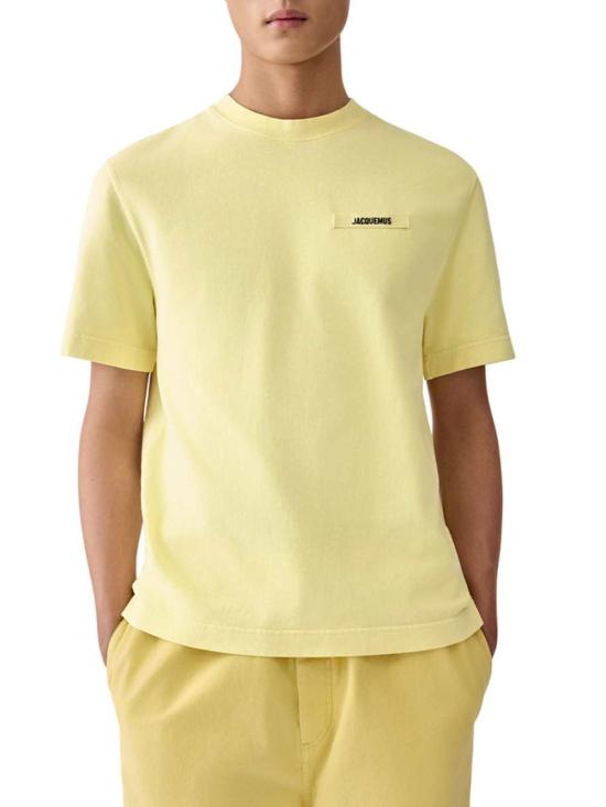 26FW 자크뮈스 반팔 티셔츠 25HTSM00133AJ00226 PALE YELLOW 205 - JACQUEMUS