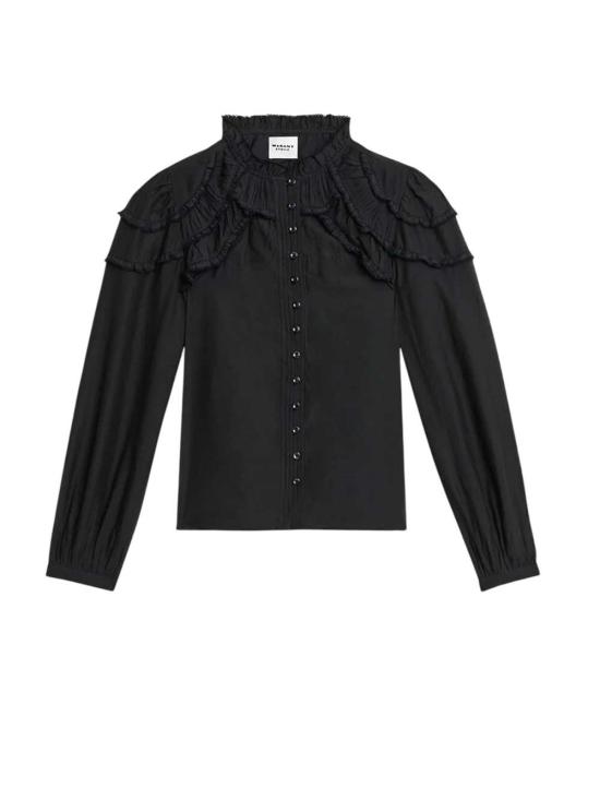 26FW 이자벨마랑에뚜왈 블라우스 HT0681FBB3J04E 01BK BLACK