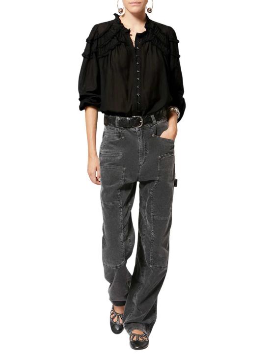 26FW 이자벨마랑에뚜왈 블라우스 HT0681FBB3J04E 01BK BLACK - ISABEL MARANT ETOILE