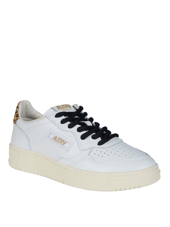 26FW 오트리 메달리스트 로우 레더 스니커즈 AULWOC02 WHITELEOPARD BIANCO - AUTRY