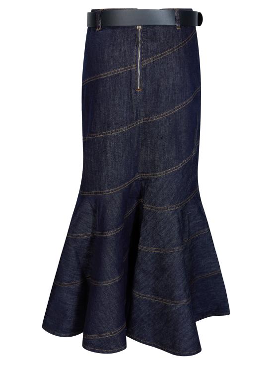 26FW 셀프 포트레이트 롱 스커트 PF26810MSKBL INDIGO BLU - SELF PORTRAIT