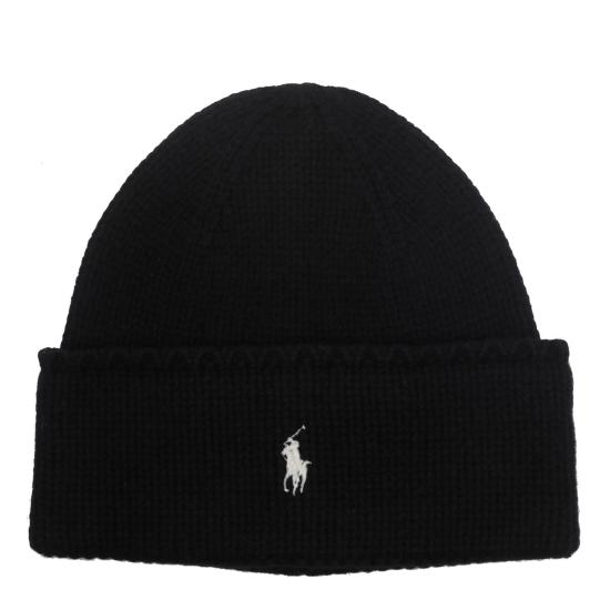 26FW 폴로 랄프로렌 포니 로고 자수 비니 455954355007 BLACK DUST Black