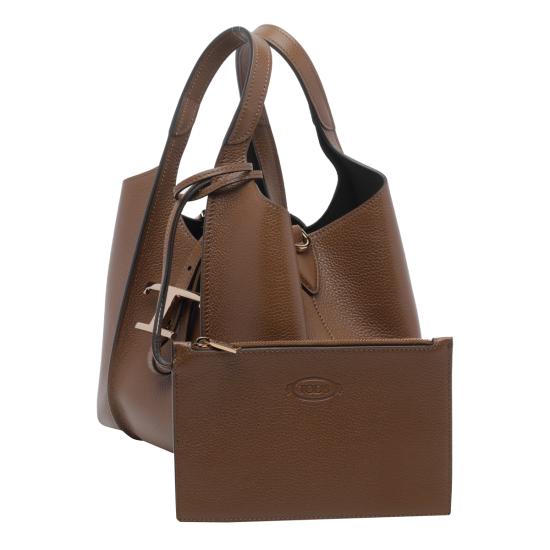26FW 토즈 T 타임리스 미니 토트백 XBWTSBA9100 XSOS600 Brown - TODS