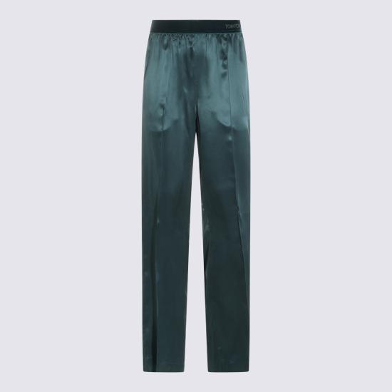 26FW 톰포드 스트레이트 팬츠 PAW683 FAX1720GDV TEAL - TOMFORD