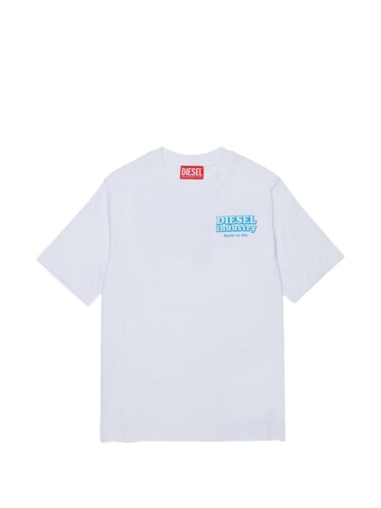 26FW [키즈] 디젤 티셔츠 J03038KYA1Y K100 Bianco
