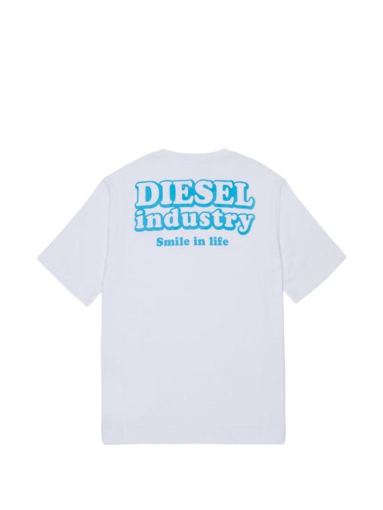 26FW [키즈] 디젤 티셔츠 J03038KYA1Y K100 Bianco - DIESEL
