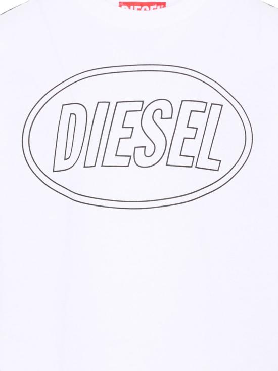 26FW [키즈] 디젤 니트/스웻셔츠 J030370GRAI K100 Bianco - DIESEL