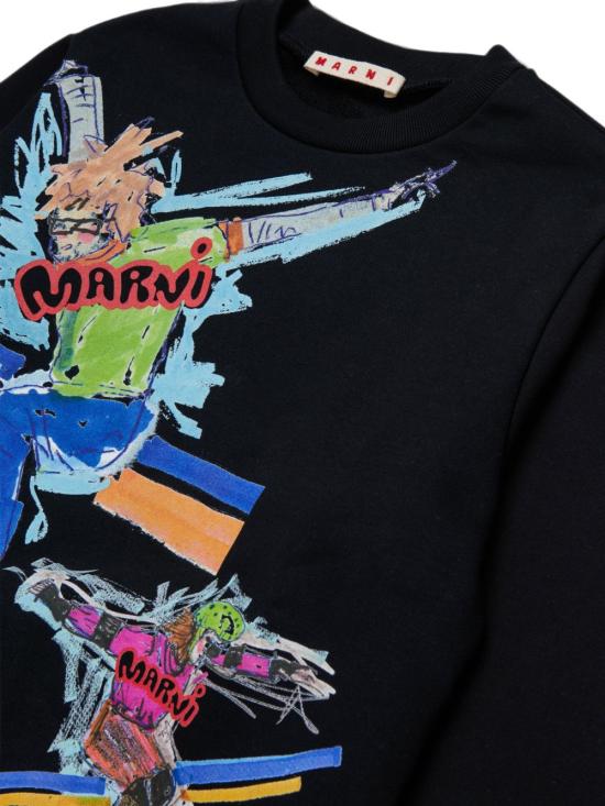 26FW [키즈] 마르니 니트/스웻셔츠 M01884M00NF 0M900 Nero - MARNI