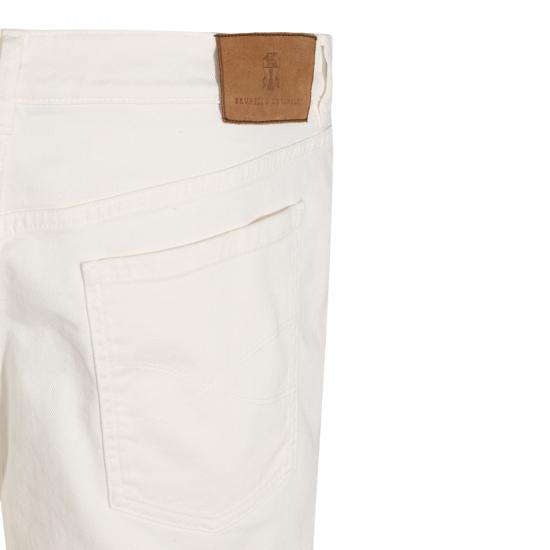 26FW 브루넬로 쿠치넬리 스트레이트 팬츠 M277PO2090 C2200 WHITE - BRUNELLO CUCINELLI