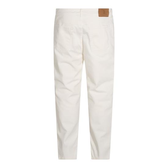 26FW 브루넬로 쿠치넬리 스트레이트 팬츠 M277PO2090 C2200 WHITE - BRUNELLO CUCINELLI