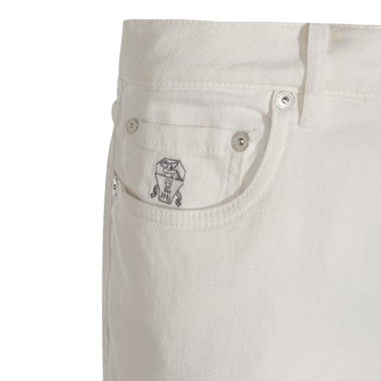 26FW 브루넬로 쿠치넬리 스트레이트 팬츠 M277PO2090 C2200 WHITE - BRUNELLO CUCINELLI