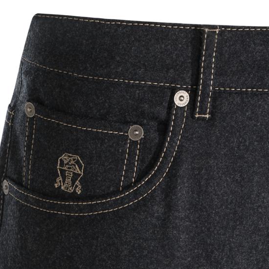 26FW 브루넬로 쿠치넬리 스트레이트 팬츠 M038PF1012 CGE40 DARK GREY - BRUNELLO CUCINELLI