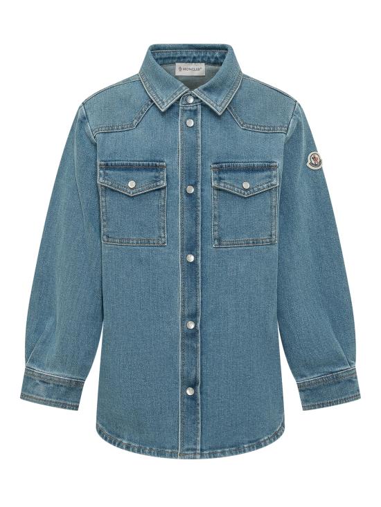 26FW [키즈] 몽클레어 셔츠 L29542F00001598A1 730 DENIM