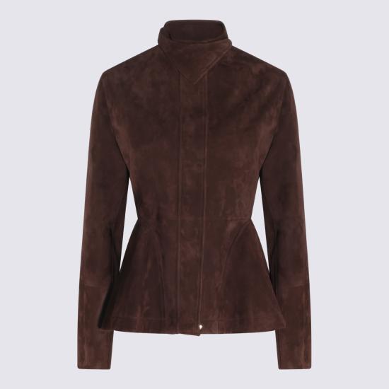 26FW 알라이아 가죽 자켓 AA9V1317L053D 719 CHOCOLAT - ALAIA