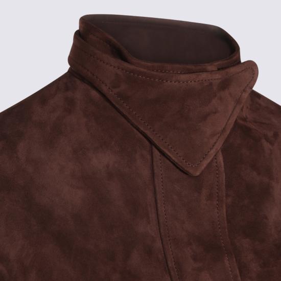 26FW 알라이아 가죽 자켓 AA9V1317L053D 719 CHOCOLAT - ALAIA